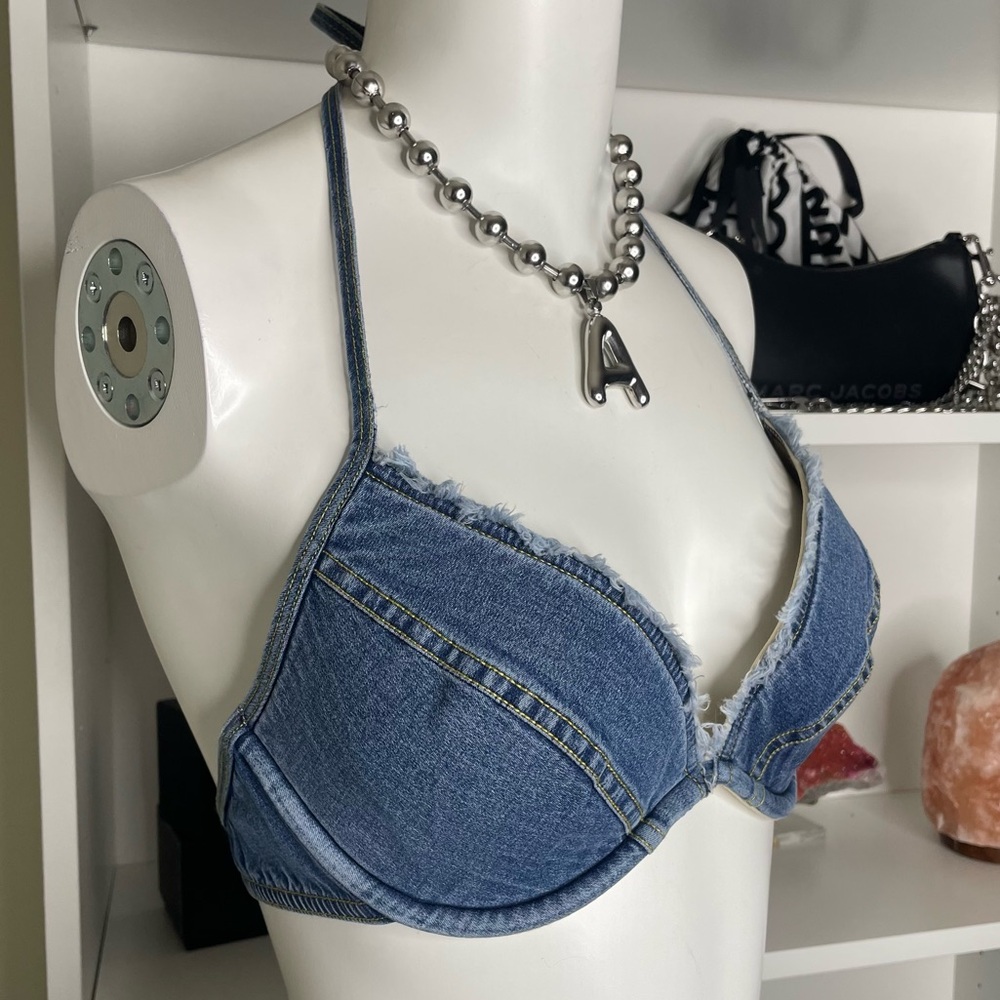 y2k jean bikini top - Picture 2 of 7